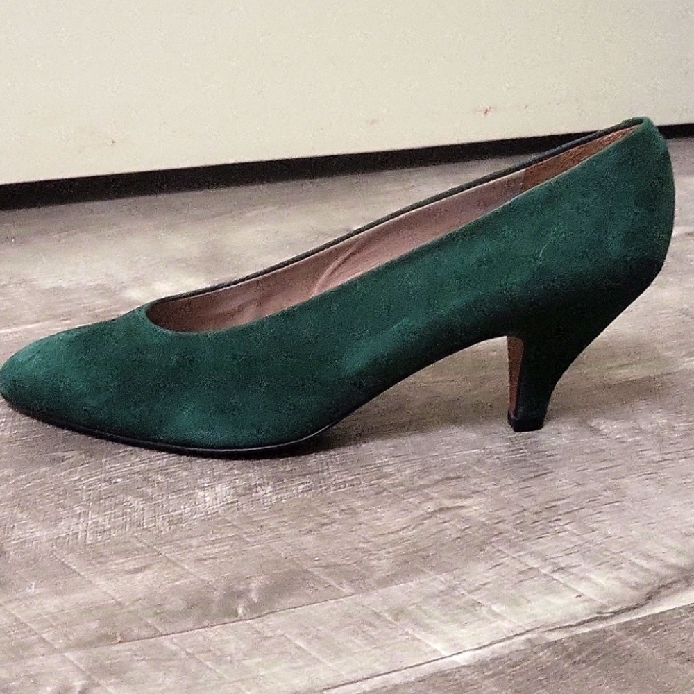 Green Suede Mini Heels - Rangoni - Picture 2 of 5